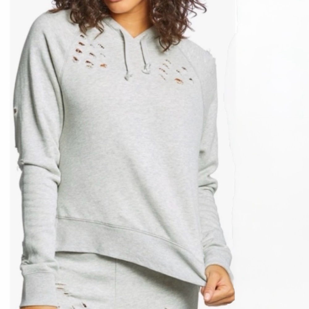 Spiritual Gangster Light Gray Distressed Hoodie